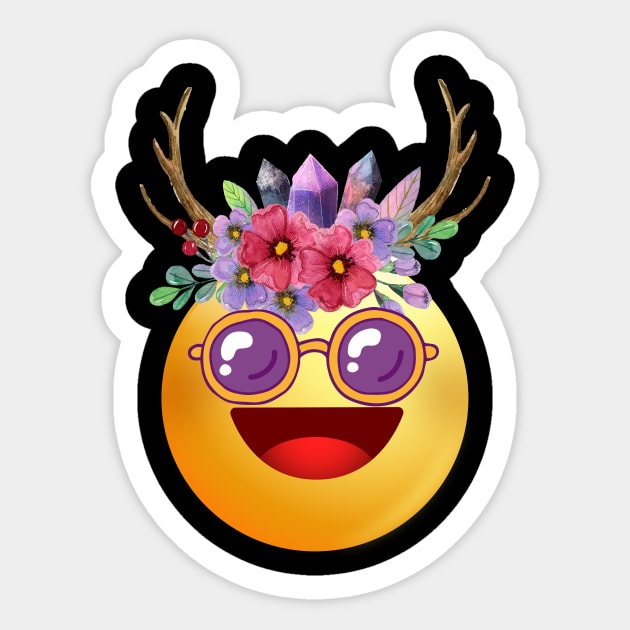 Hippie Tie Dye Emoji Sticker by Walkowiakvandersteen